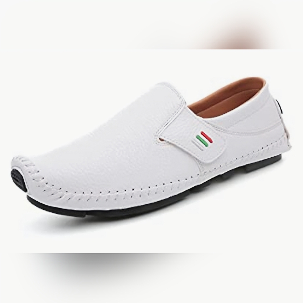 Men's Leather Square Toe Soft Sole Loafers